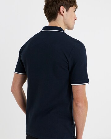Lyle & Scott Short Sleeve Tipped Polo - Navy
