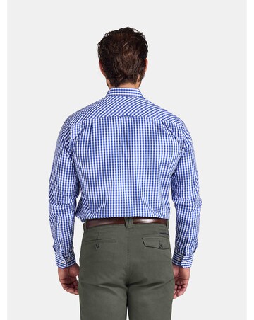 Raging Bull Classic Long Sleeve Gingham Shirt Navy