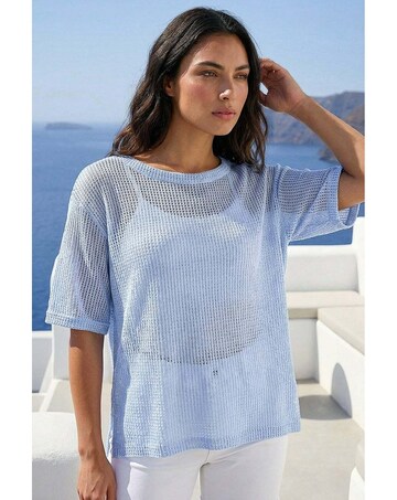 Roman Oversized Textured Stretch Top