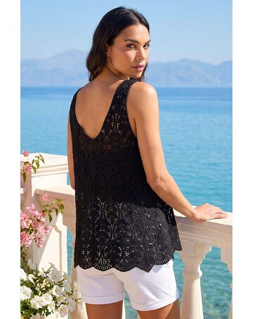 Roman Crochet Knit Vest Top
