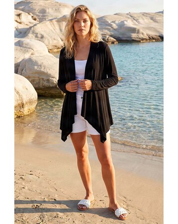 Roman Waterfall Front Jersey Cardigan