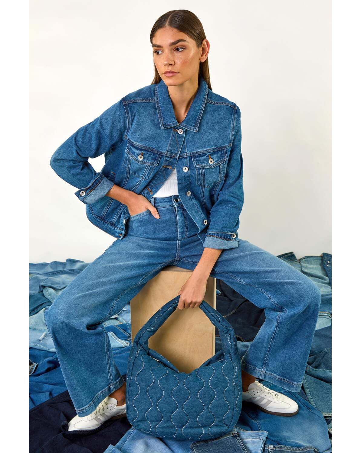 New In - Roman Classic Cotton Denim Jacket