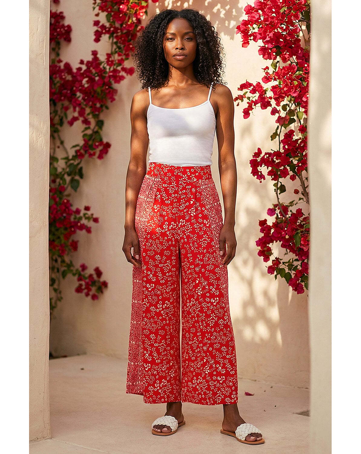 New In - Roman Floral Border Panel Culotte