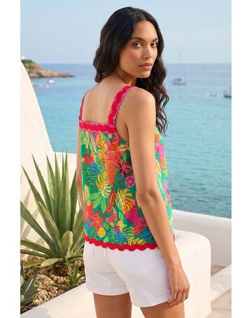Roman Floral Ric Rac Cami Top