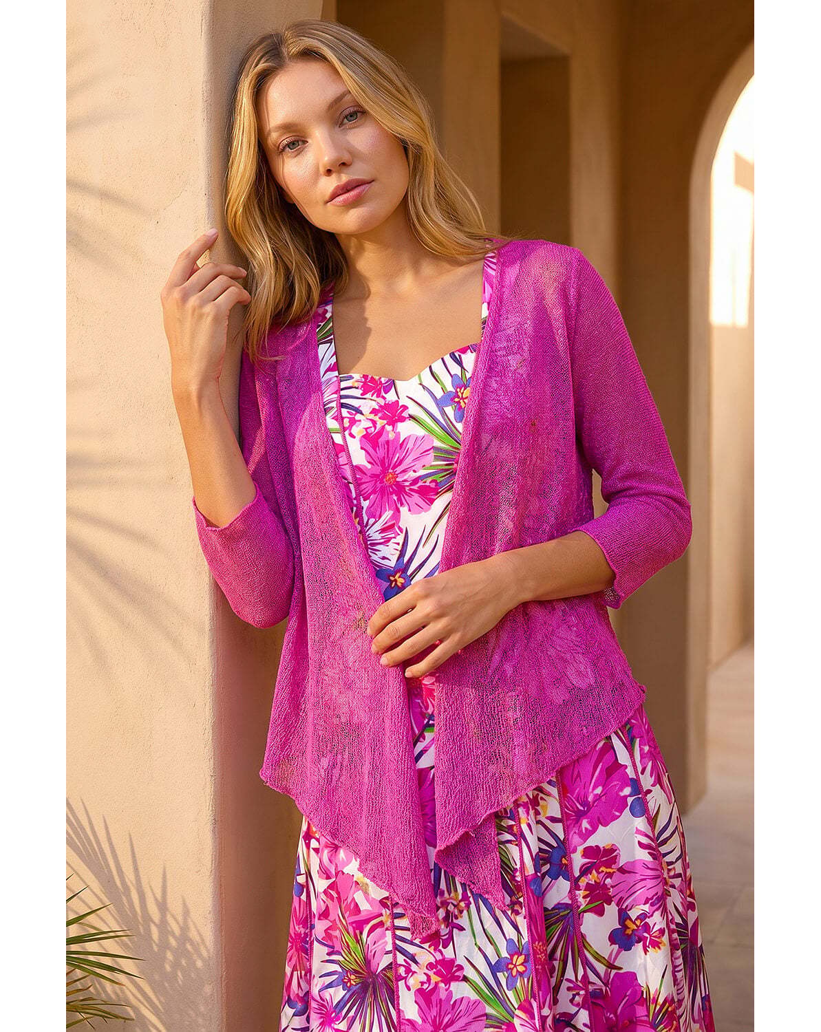 New In - Roman Textured Pointelle Detail Shrug