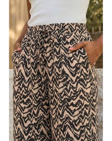 Roman Abstract Wide Leg Trouser