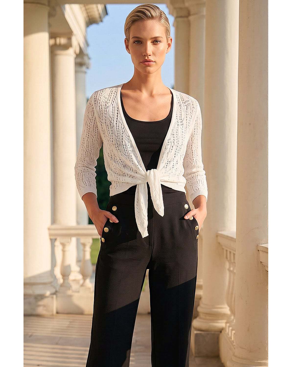 New In - Roman Light Weight Stitch Shrug
