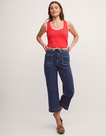 Monsoon Teri Contrast Stitch Jersey Top