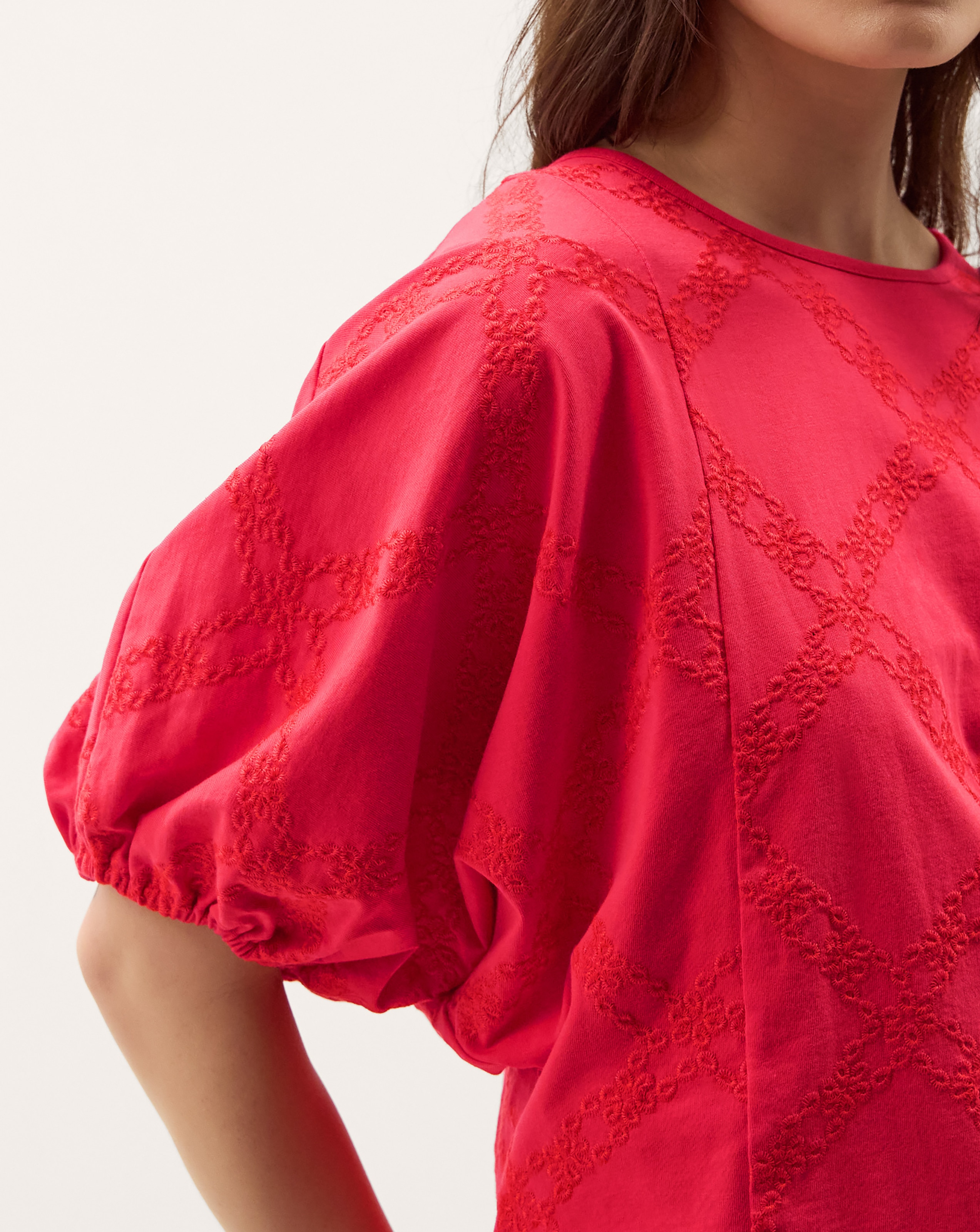 New In - Monsoon Ellie Puff Sleeve Jersey Top