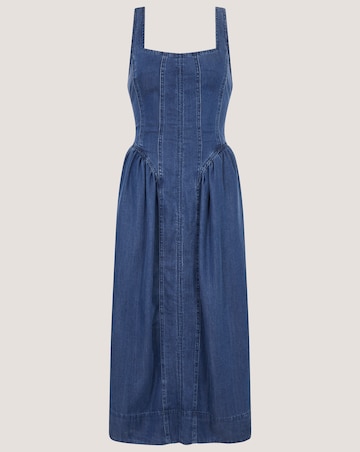 Monsoon Delia Denim Midi Corset Dress