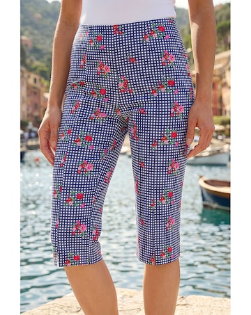 Roman Floral Cropped Stretch Trouser