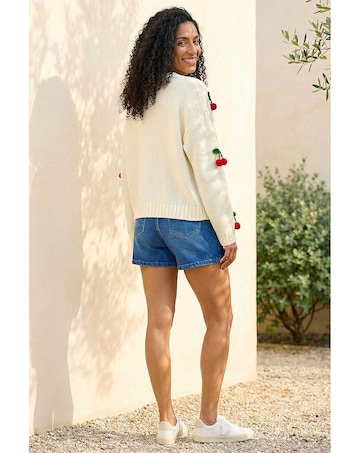 Roman Crochet Cherry Knit Cardigan