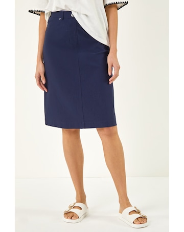 Roman A-Line Bengaline Stretch Skirt