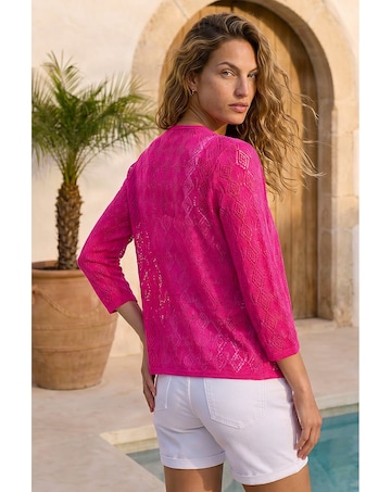 Roman Detailed Draped Knit Shrug