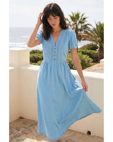 Roman Cotton Crochet Trim Dress