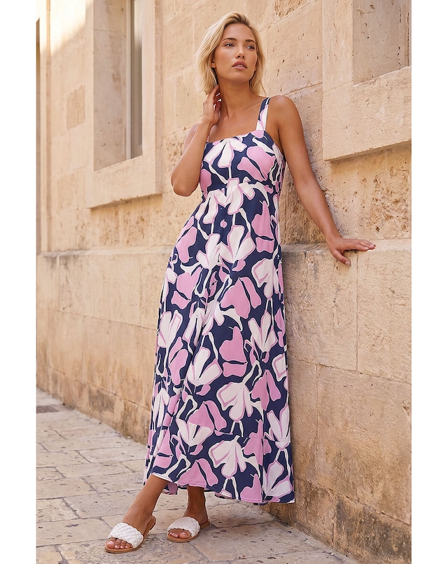 Roman Floral Strappy Maxi Dress