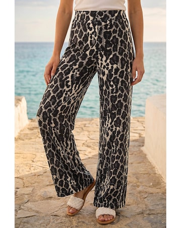 Roman Animal Print Stretch Trouser