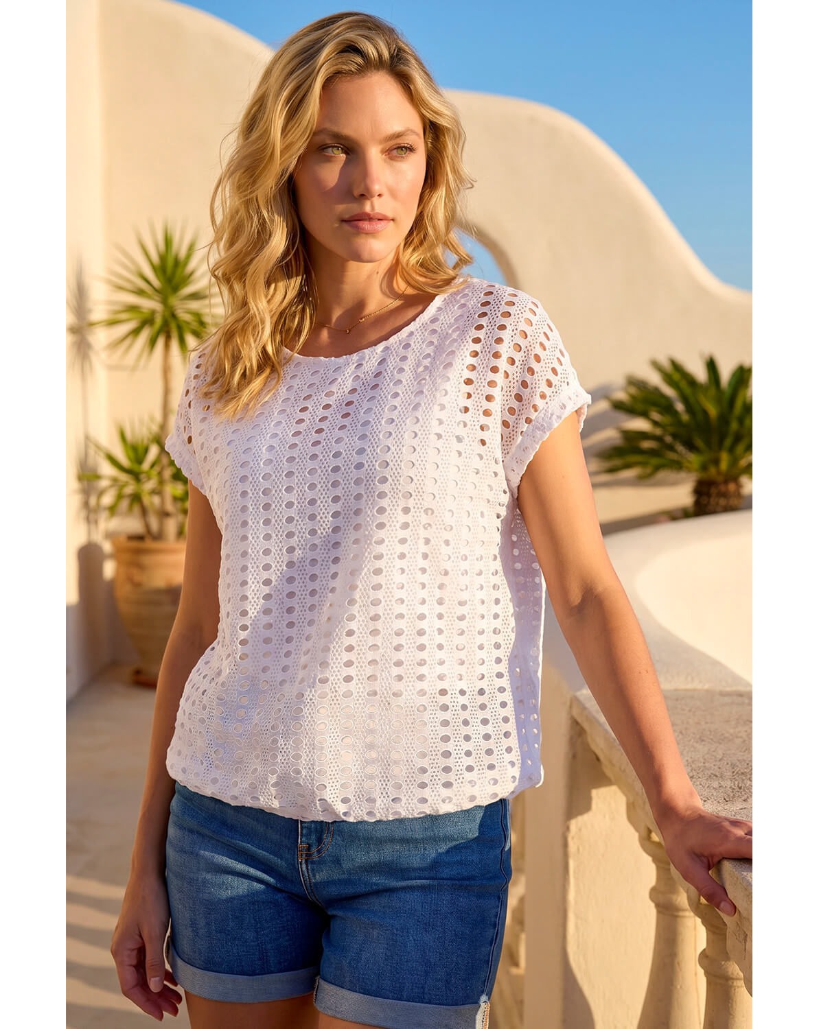 New In - Roman Cut Out Detail Stretch Top