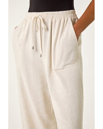 Roman Cropped Linen Blend Trouser