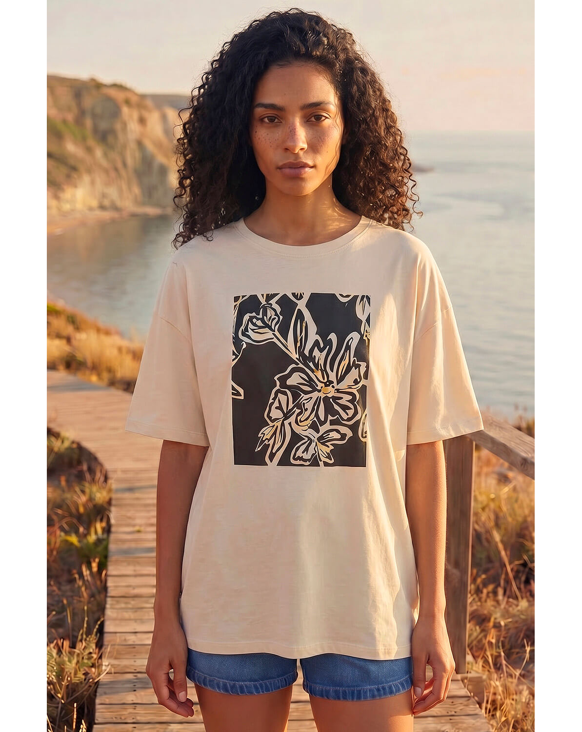 New In - Roman Floral Graphic T-shirt