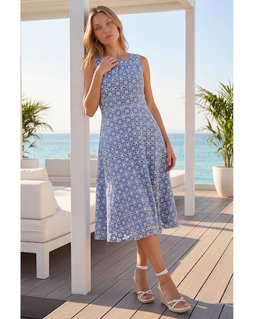 Roman Embroidered Midi Dress