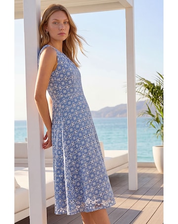 Roman Embroidered Midi Dress