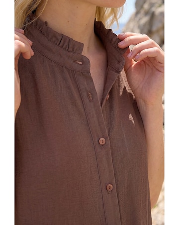 Roman Frill Sleeve Blouse