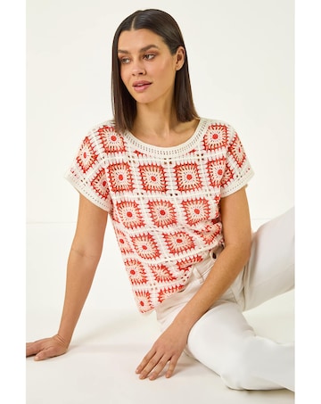 Roman Crochet Knitted Top
