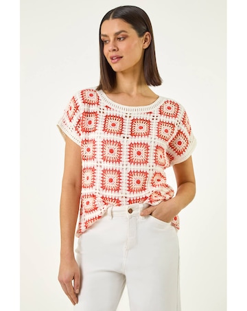 Roman Crochet Knitted Top