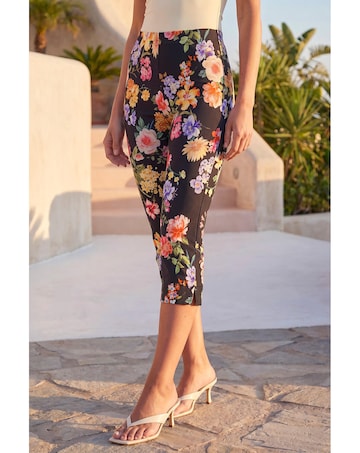 Roman Floral Bengaline Cropped Trouser