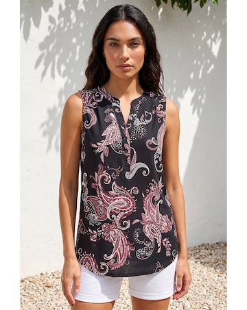 Roman Paisley Puff Print Vest Top