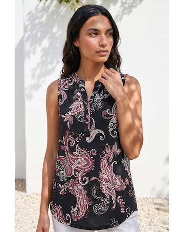 Roman Paisley Puff Print Vest Top