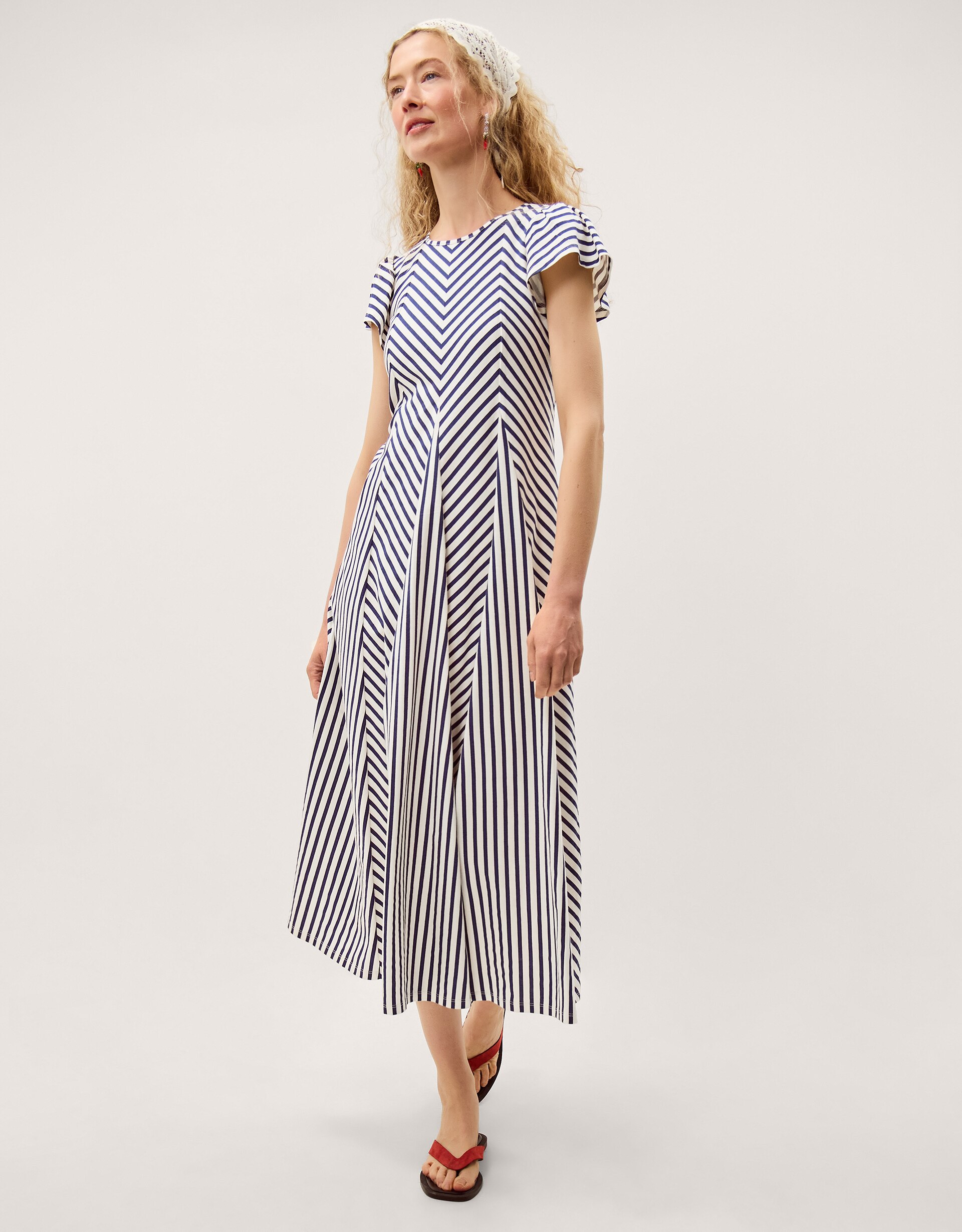 New In - Monsoon Shola Stripe Jersey Maxi Dress