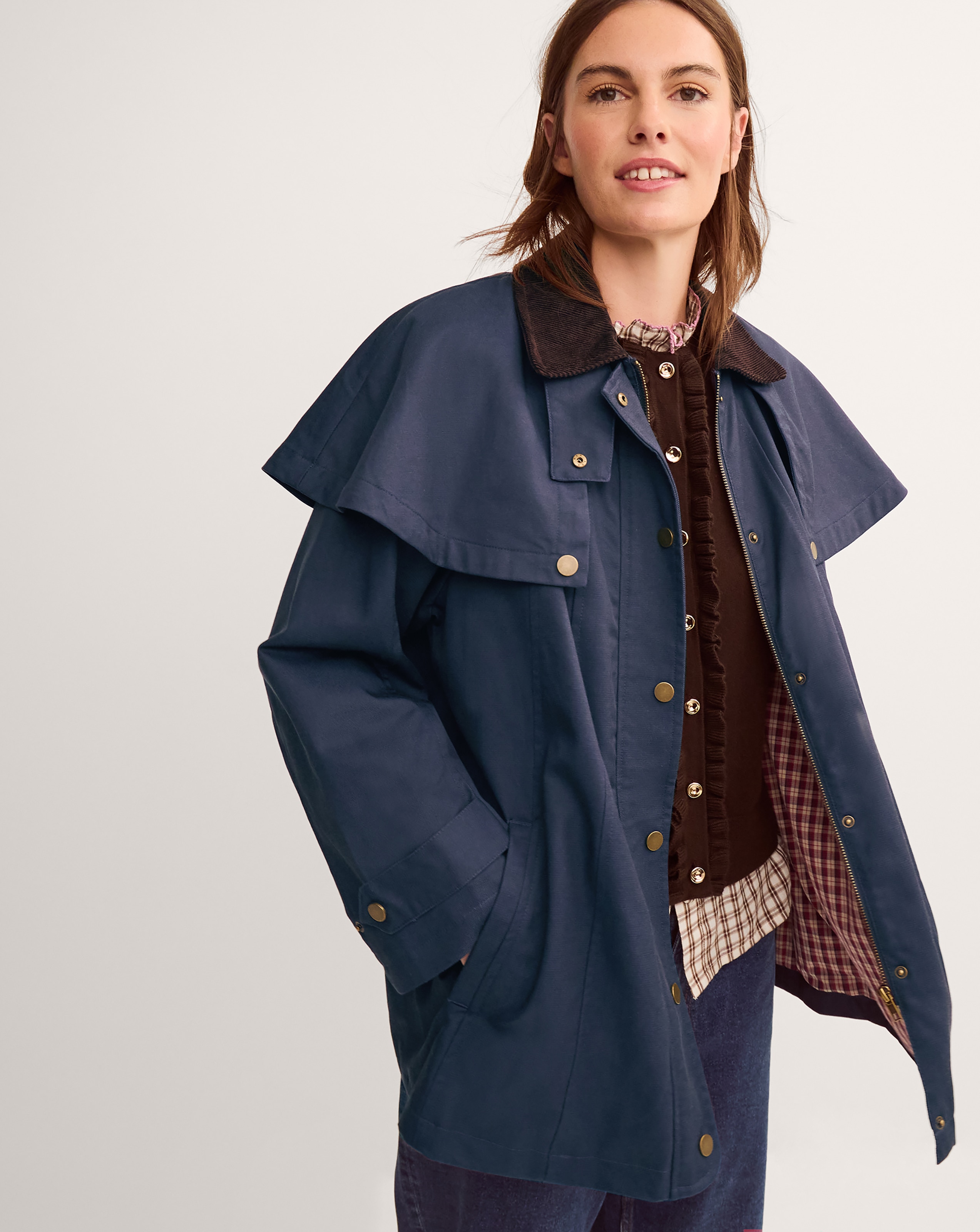 New In - Monsoon Carly Cape Barn Jacket