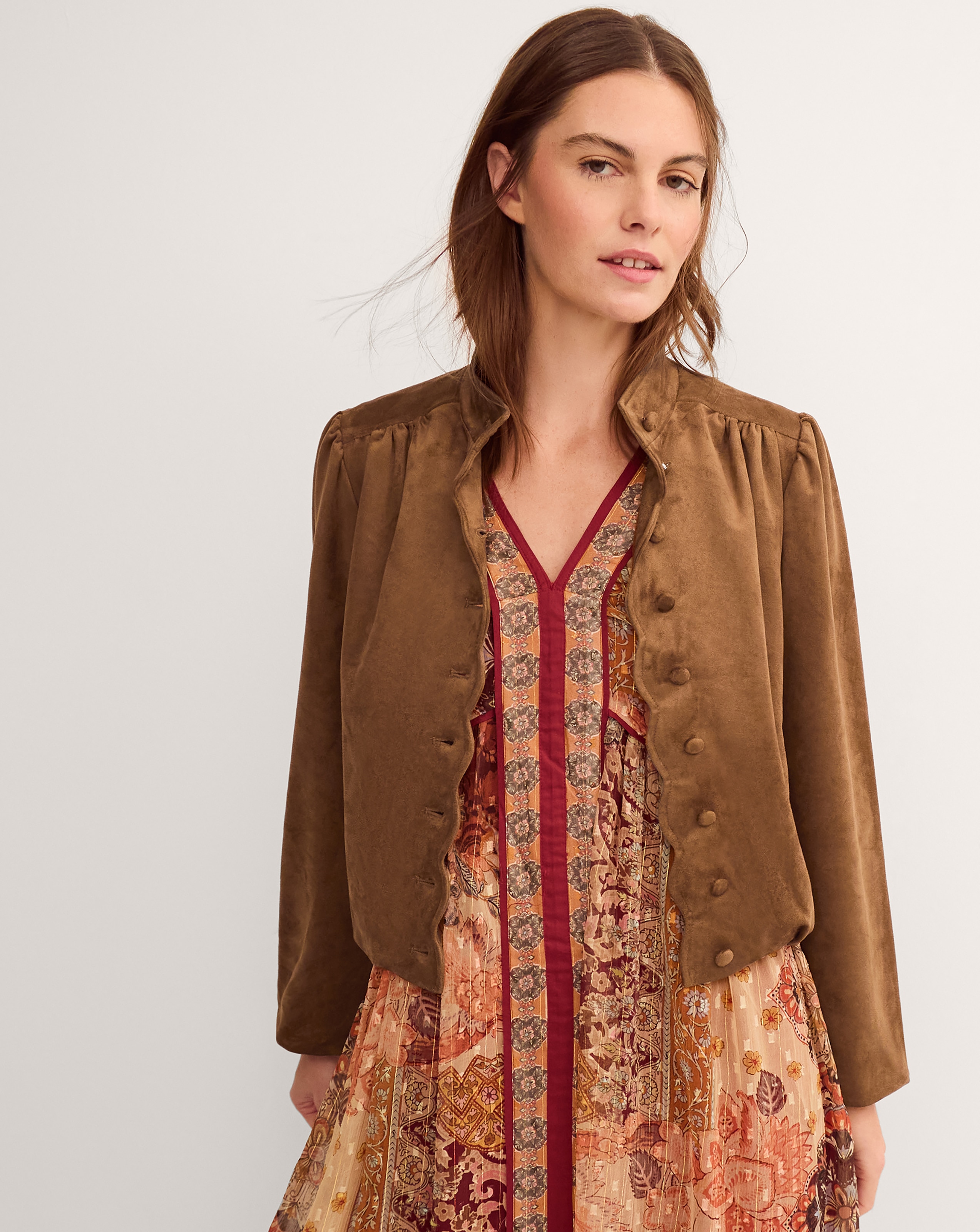New In - Monsoon Lucia Faux Suede Jacket
