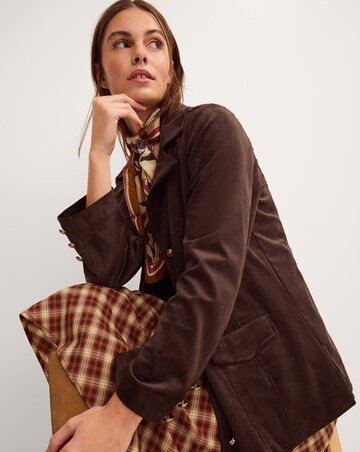 Monsoon Eva Faux Suede Longline Jacket
