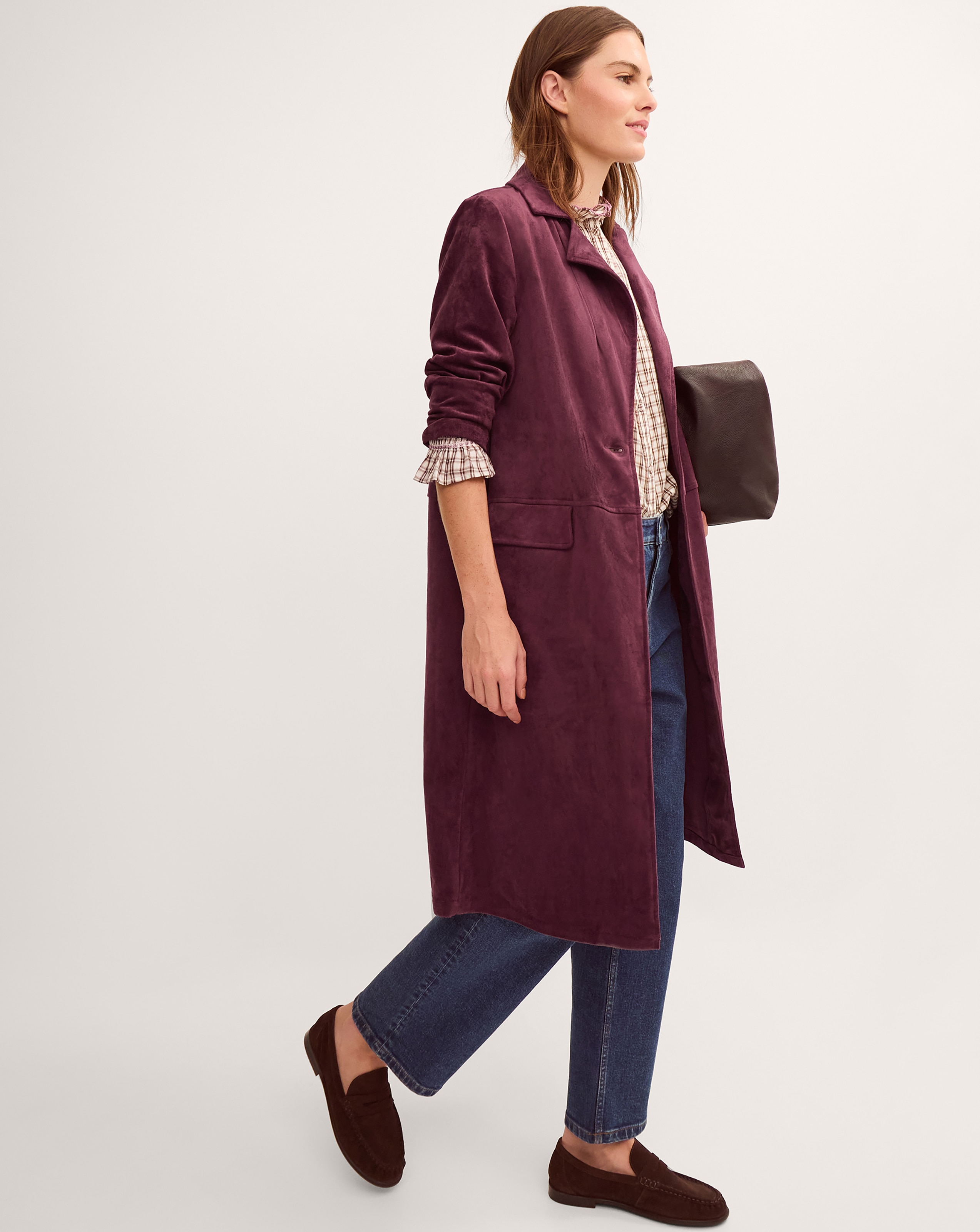New In - Monsoon Tove Faux Suede Coat