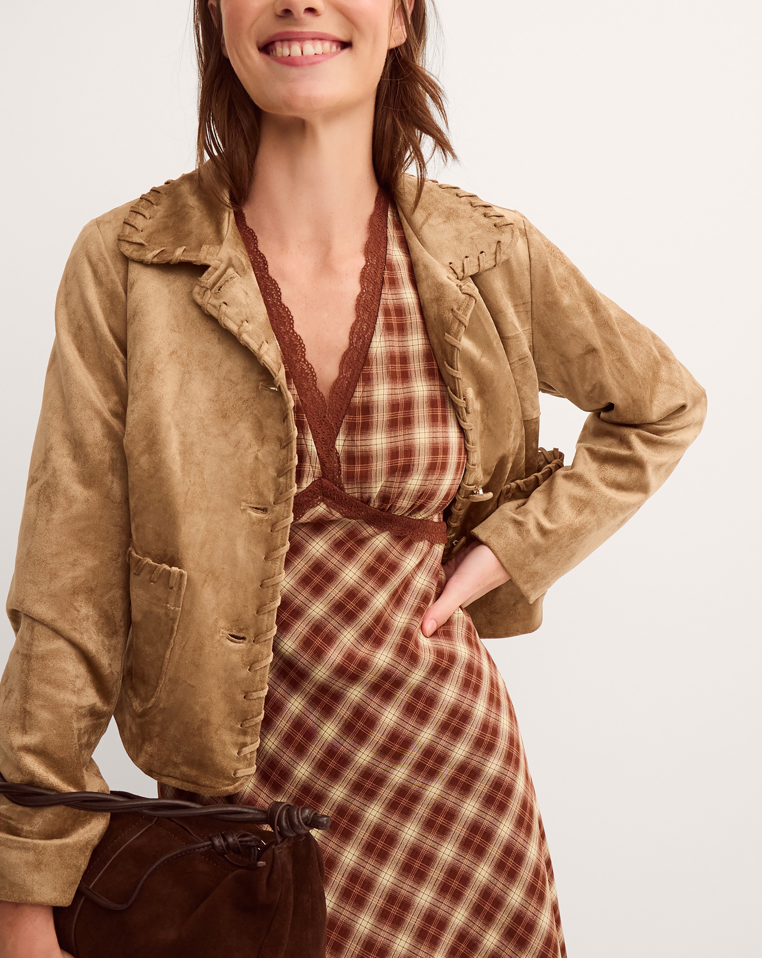 New In - Monsoon Sofia Faux Suede Jacket