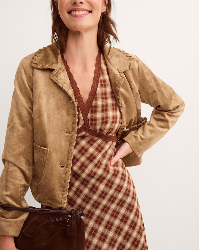 Monsoon Sofia Faux Suede Jacket