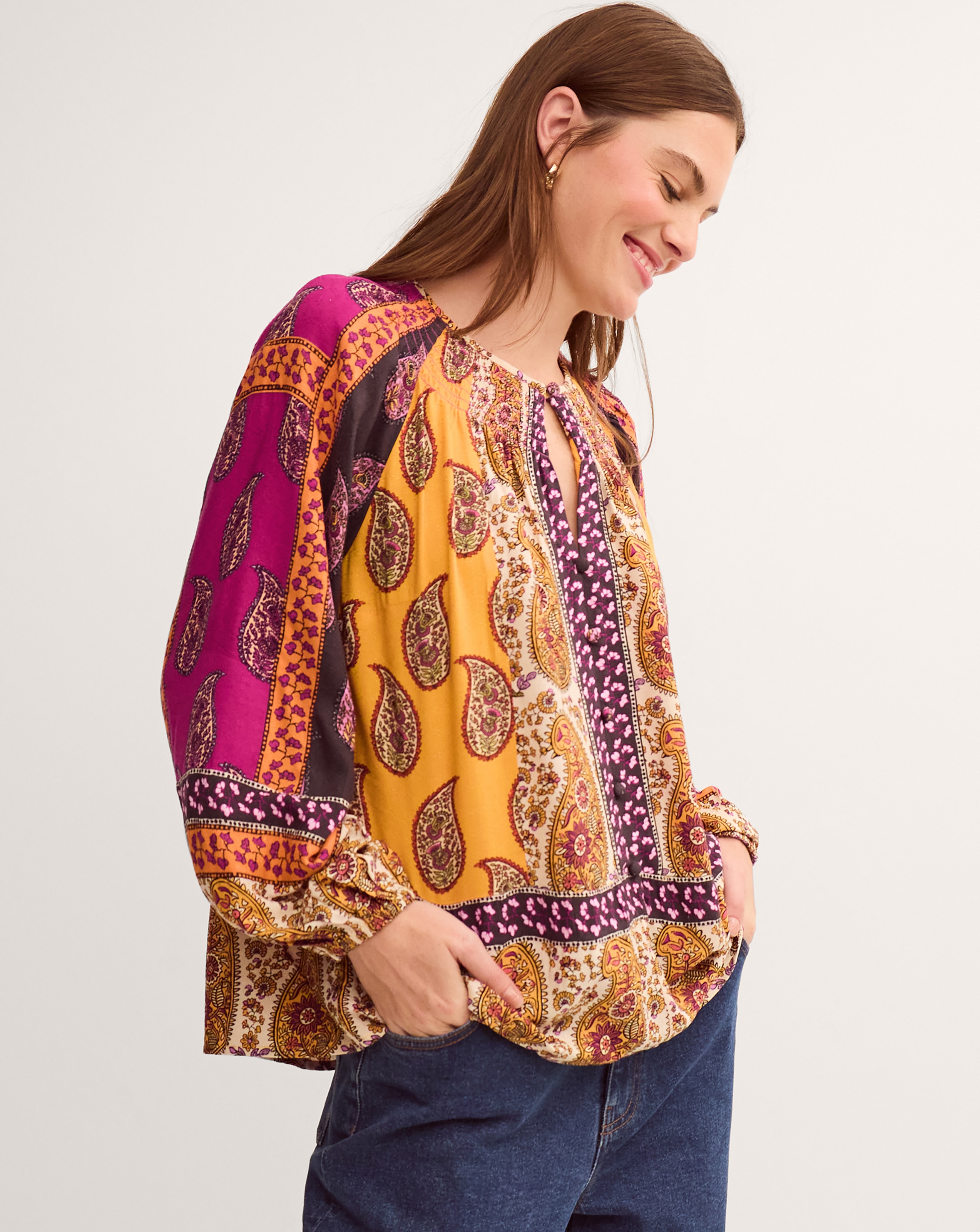 New In - Monsoon Magdalena Paisley Print Blouse