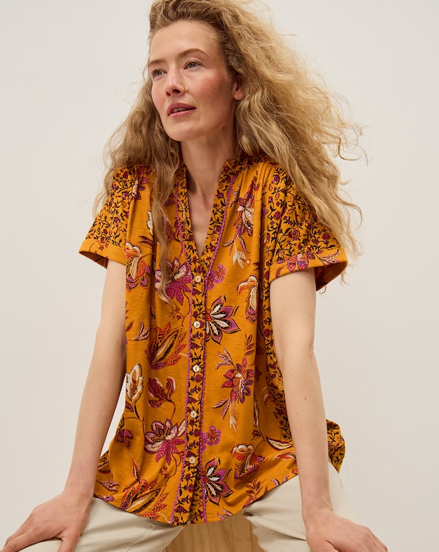 Monsoon Zainab Floral Print Jersey Top