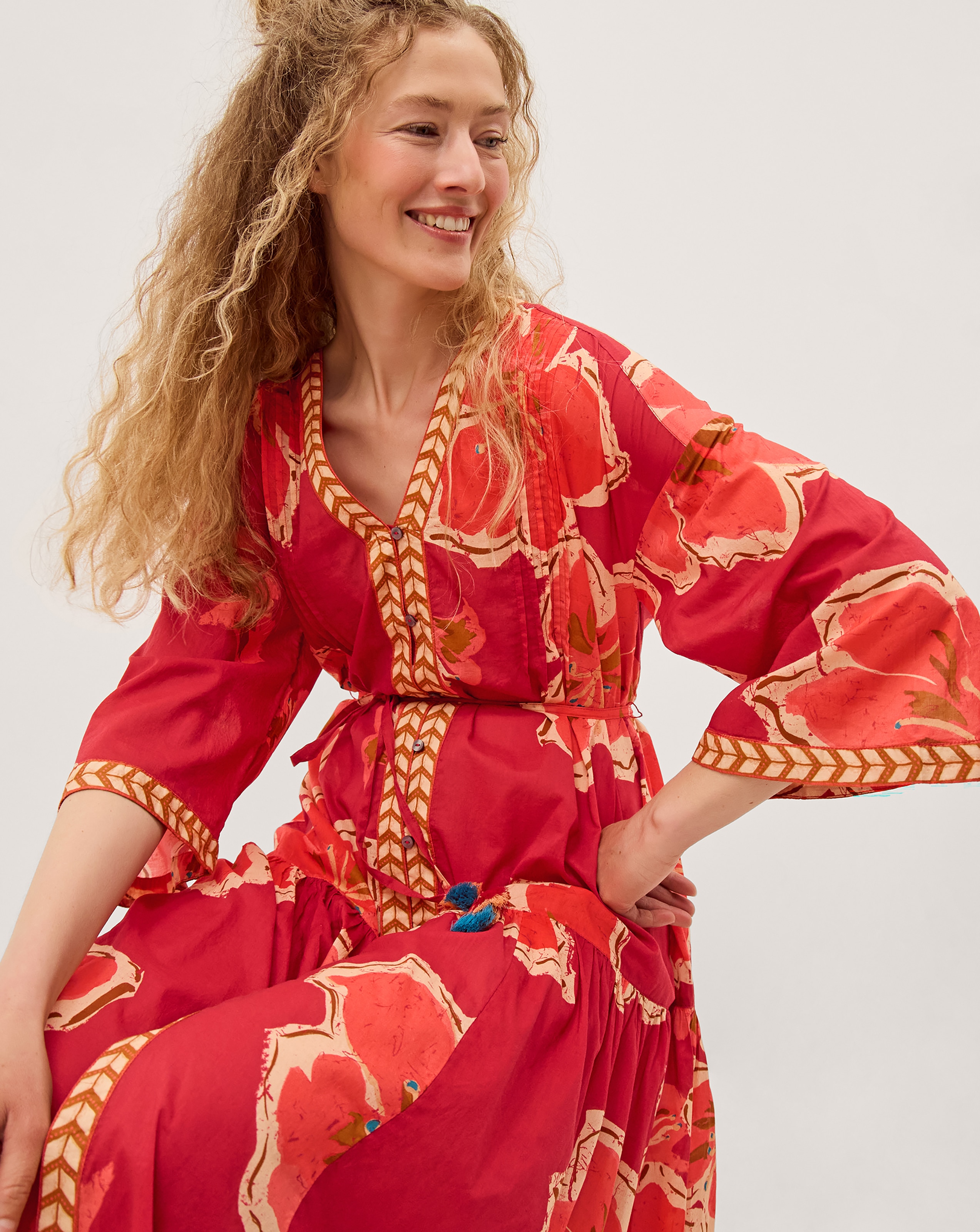 New In - Monsoon Yasmin Floral Midi Tunic Dress