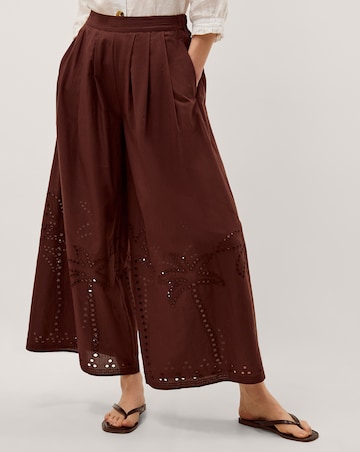 Monsoon Eden Cutwork Wide Leg Trousers