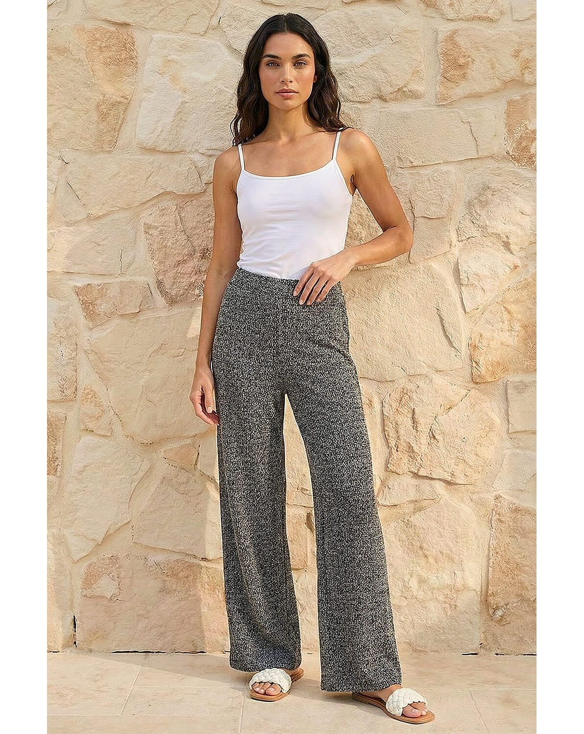 Roman Salt & Pepper Stretch Trouser