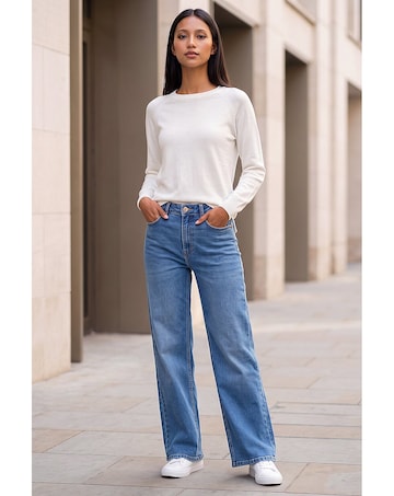 Roman Petite Wide Leg Jeans