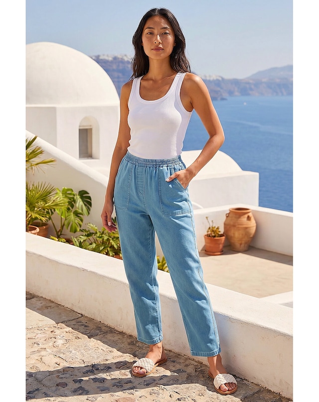 Roman Petite Stretch Denim Trousers