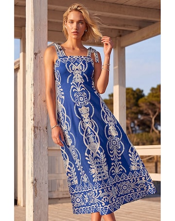Roman Abstract Midi Dress