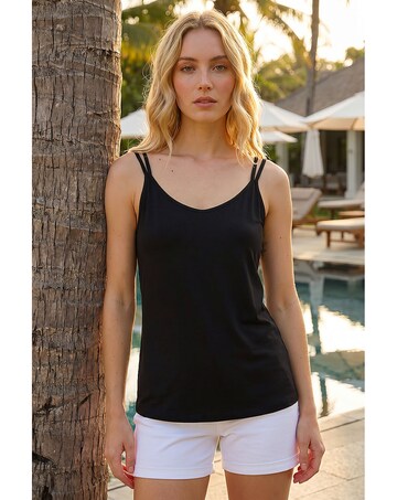Roman Double Strap V-Neck Stretch Vest
