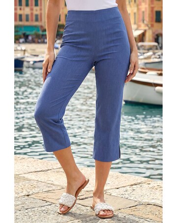 Roman Denim Side Split Stretch Trouser