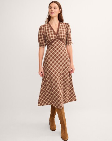 Monsoon Frankie Check Print Midi Dress